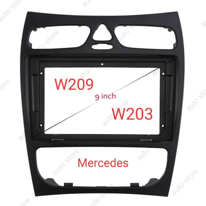 Рамка за мултимедия 9 инча Mercedes W203 C class android 2din