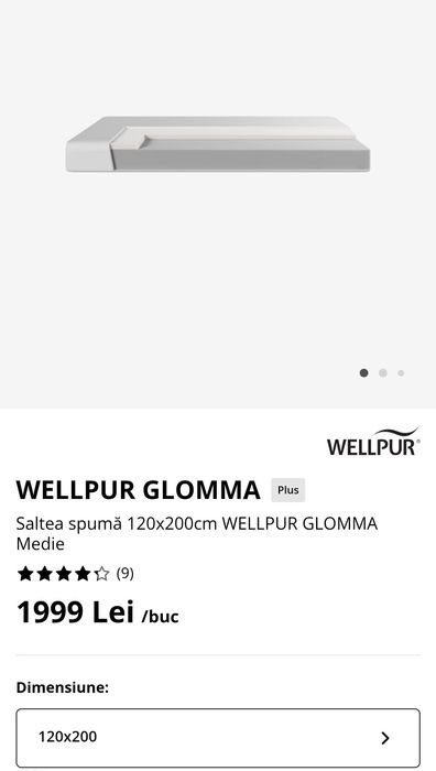 Vand saltea de pat 120 × 200 noua