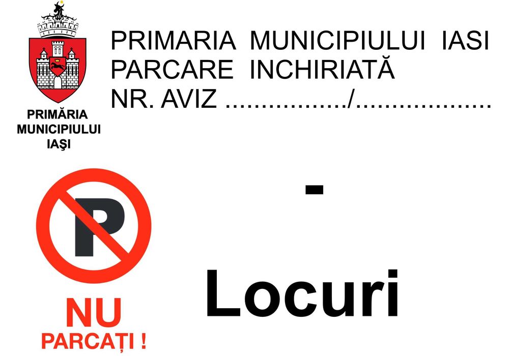 Placute parcare / stradale / imobile / terenuri