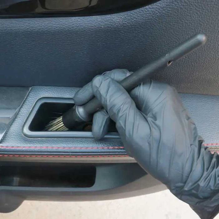 Комплект от 3бр четки за детайлинг с естествен косъм от глиган