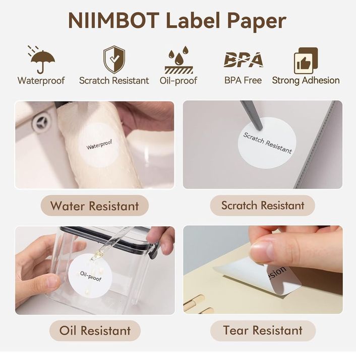 МИНИ принтеры  NIIMBOT B21 , в комплекте с рулоном наклеек .