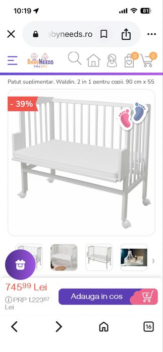 Co-sleeper bebe Waldin