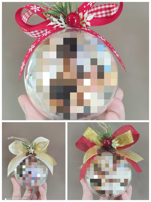 Коледна топка със снимка