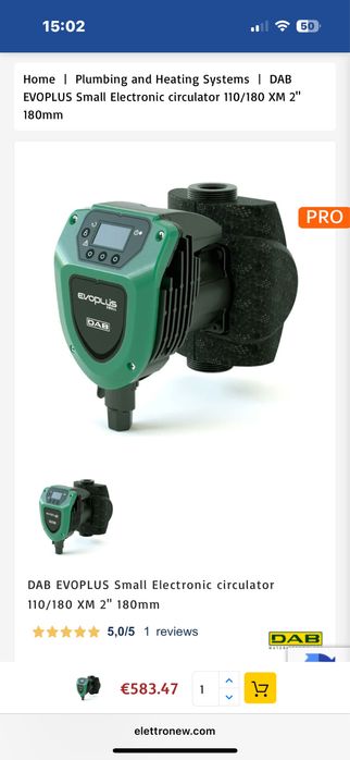 Pompa circulatie electronica, DAB, EVOPLUS