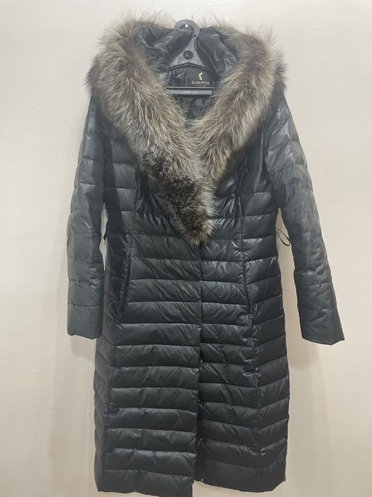 Куртка женская с мехом песца натуральная