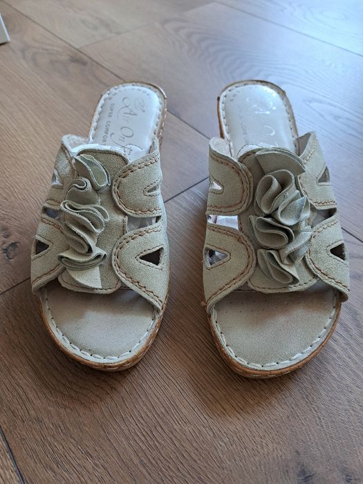 Дамски чехли ест.кожа