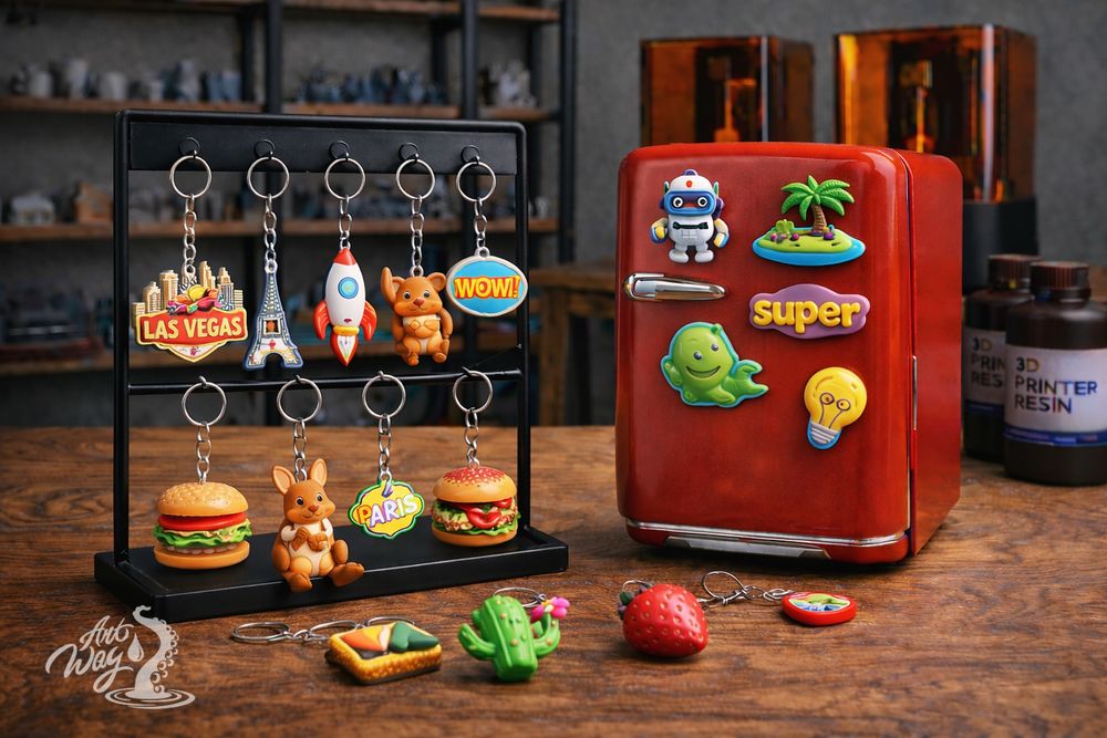 3D печать, моделирование брелков, магнитов