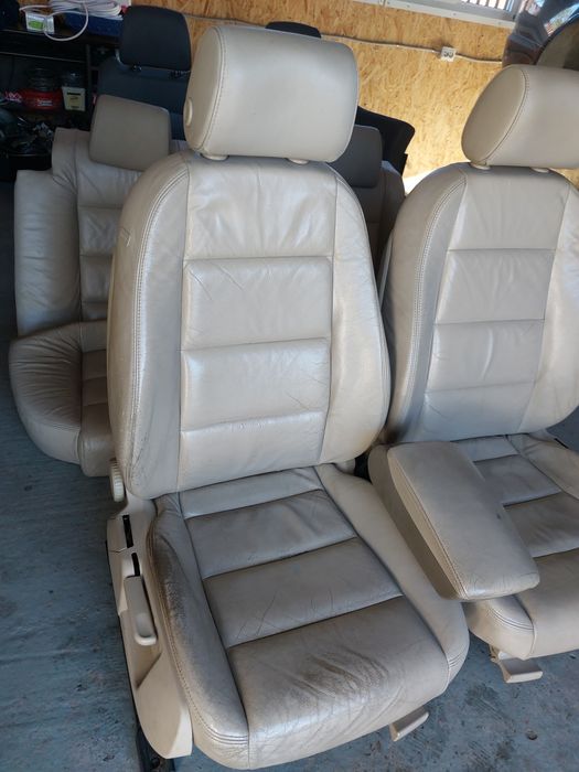 Set interior piele crem cu bancheta fixa AUDI A6 C6 4F BELRIN