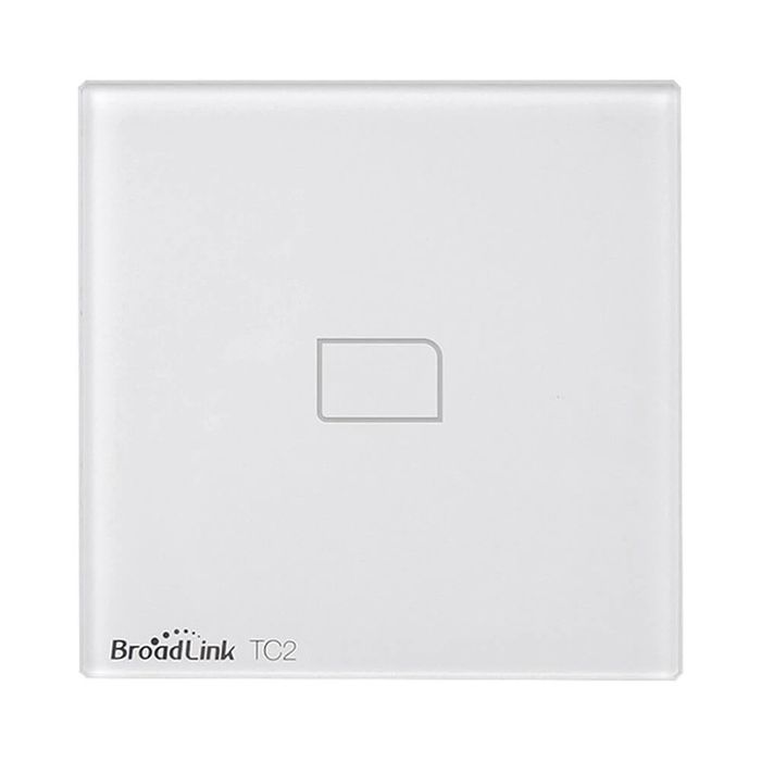 Intrerupatoare Inteligente Broadlink TC2 - 1 si TC2 - 2  cu Touch, Wi-Fi, Sticla, Alb