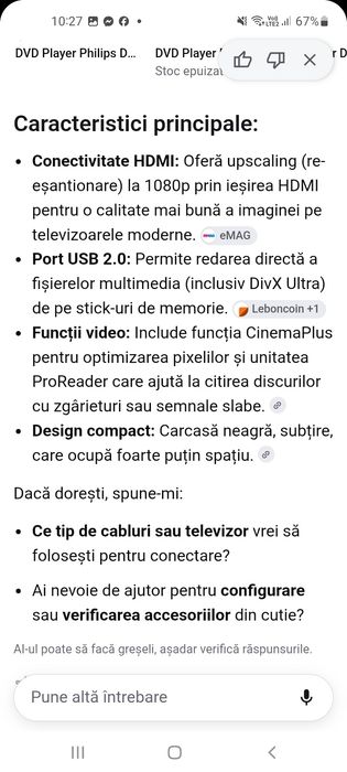 Dvd player nou 90 de lei