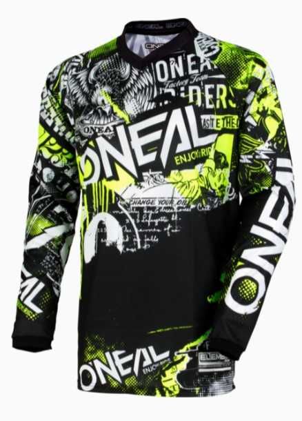 Блуза O'NEAL ELEMENT Youth Jersey Attack Black/Neon yellow
