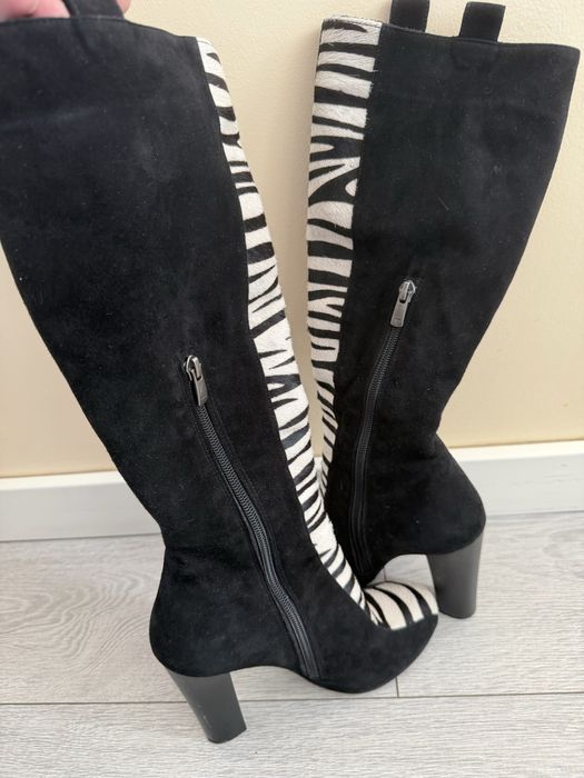 Cizme piele intoarsa  toc 10,5CM