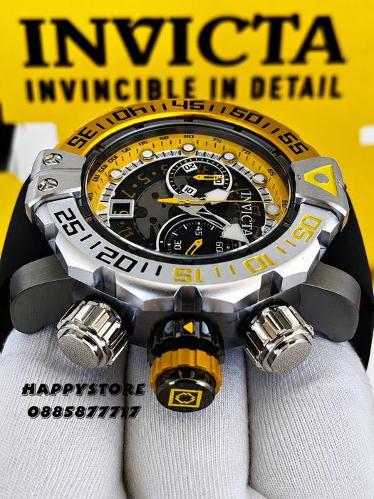 INVICTA Foxhound Yellow/Silver 57 mm, Инвикта нов мъжки часовник