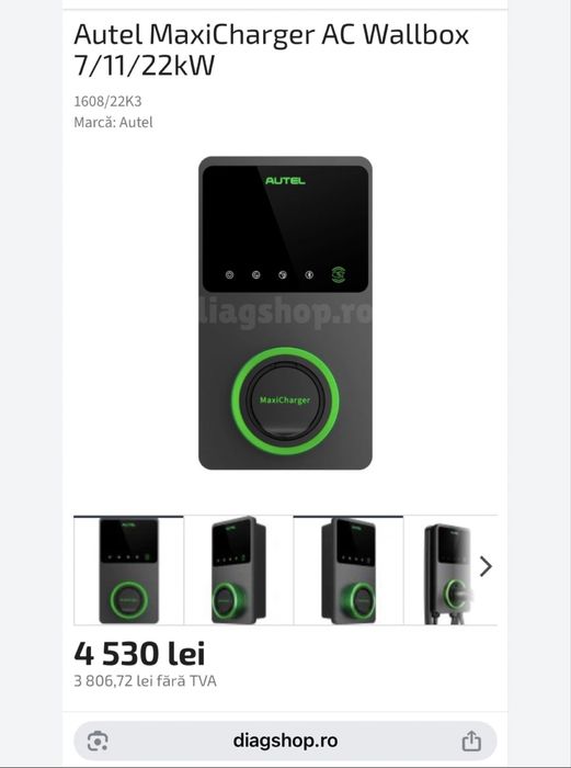 Statie de incarcare trifazica 22kw masini electrice Autel Maxicharger