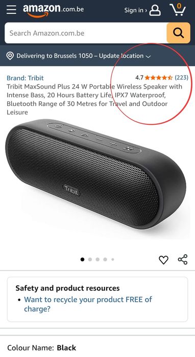 24W Bluetooth/ блутут колона, IPX7 водоустойчива, 20 часа батерия