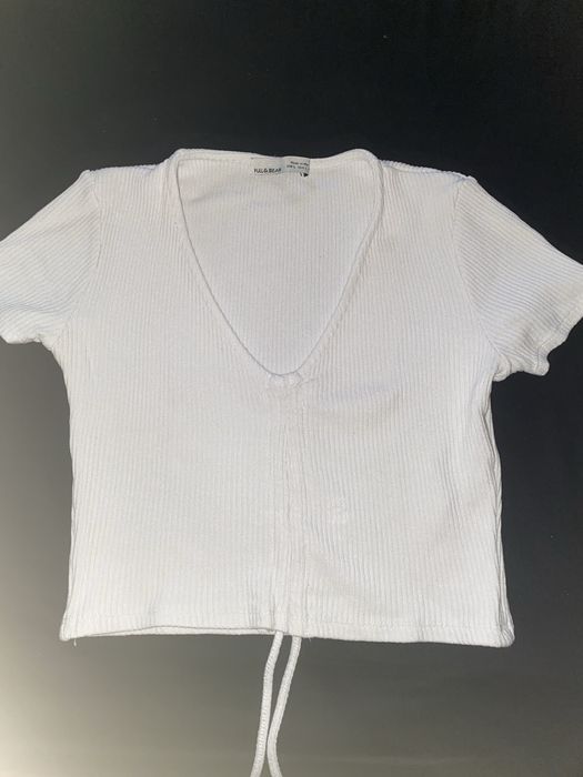 Бяла блузка Pull&Bear