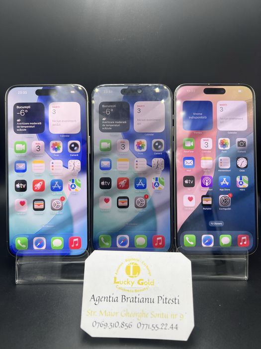 Iphone 15 pro max 256/8 gb baterie 88/89/87 % cod 24101/24111/24172