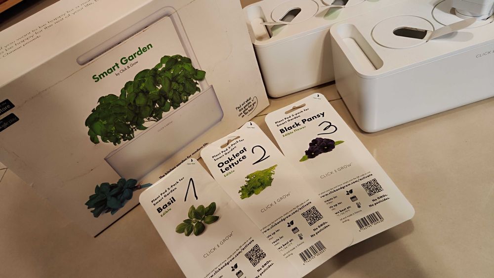 Смарт саксия Click & Grow - Smart Garden 3, 8W, бяла