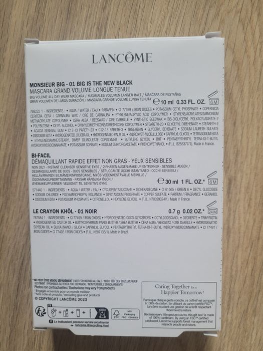 Set Lancome - rimel, creion, demachiant