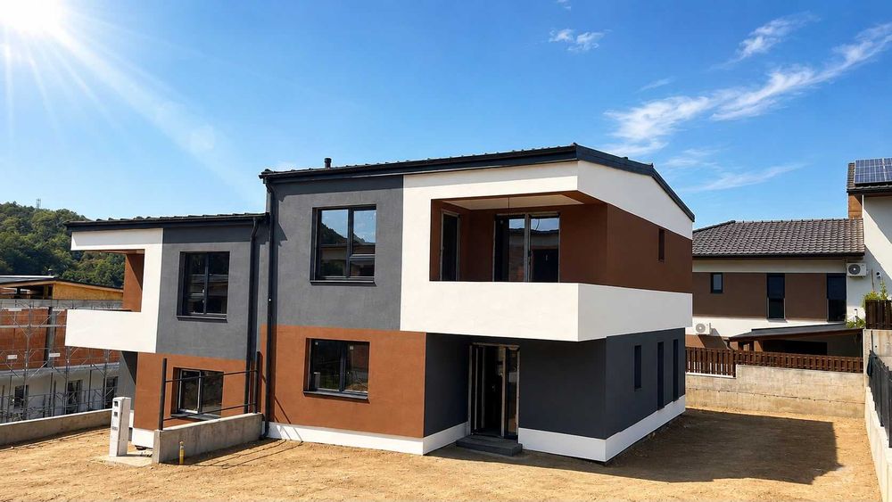 Proiect Nou! Casa Tip Duplex, 120 mp, grădină 245 mp, Floresti