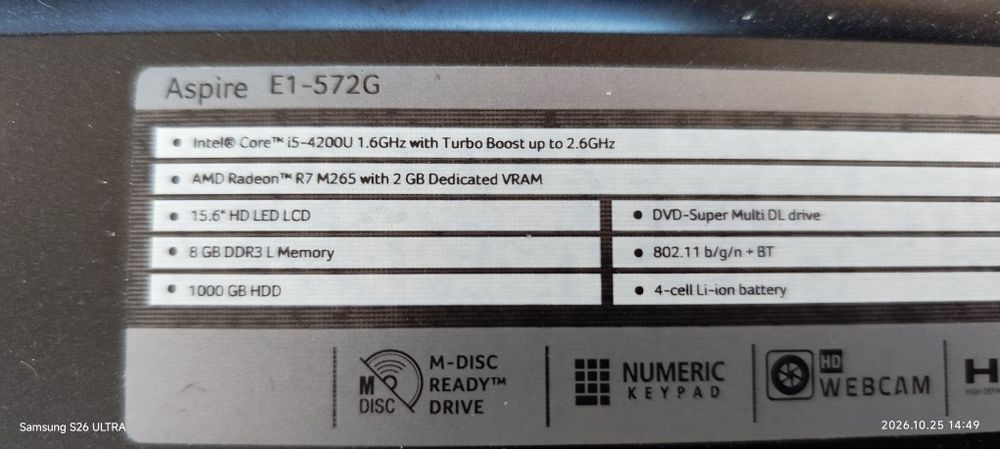 Acer Aspire  E1-572G