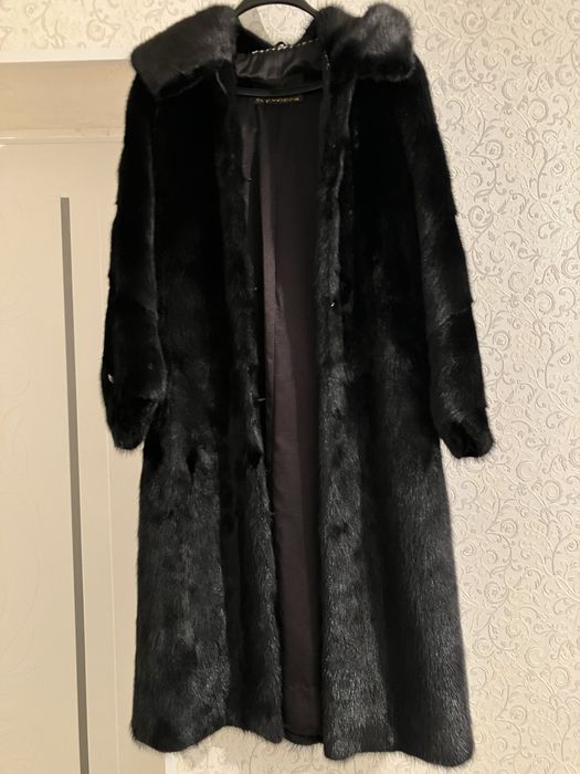 Нокавая шуба , черный