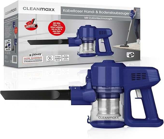 Безжична ръчна и подова прахосмукачка CLEANmaxx