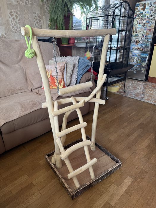 Дървена катерушка за голям папагал