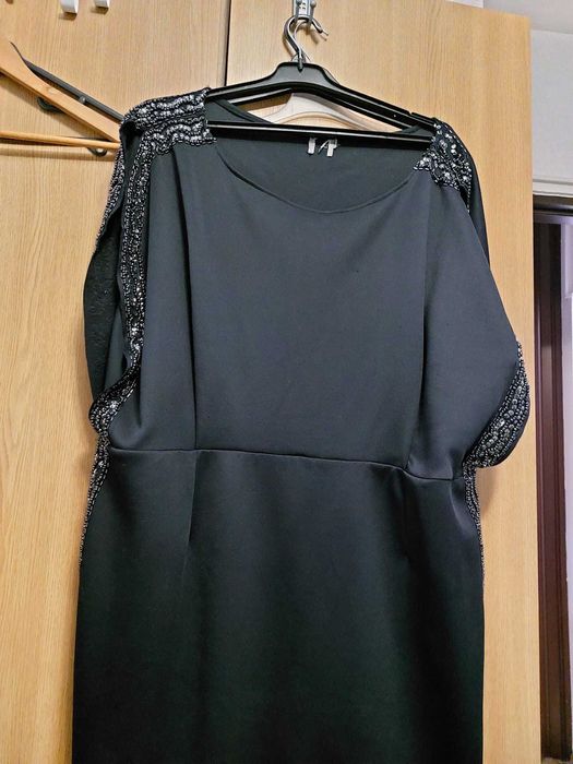 Rochie dreaptă bleumarin elegantă