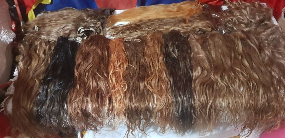 extensii de par natural 100%, lu lungime 60 cm ff dese, 240 g, 350 ron