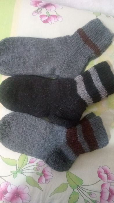 Теплые вязаные носки