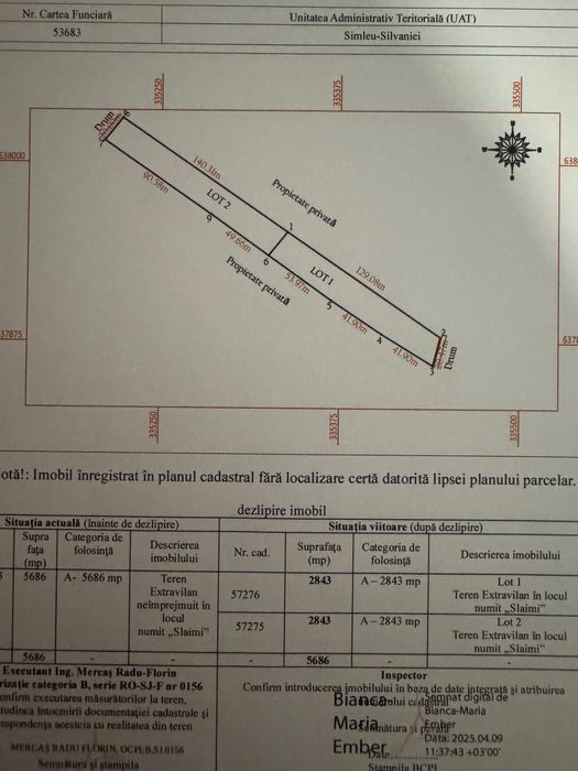 DE VANZARE Teren ExtraVilan Simleu Silvaniei