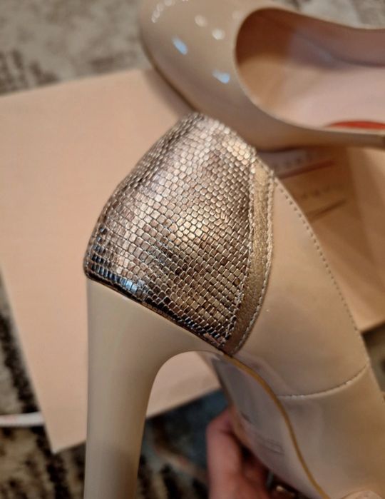 Pantofi lac crem, garkony studios, 38