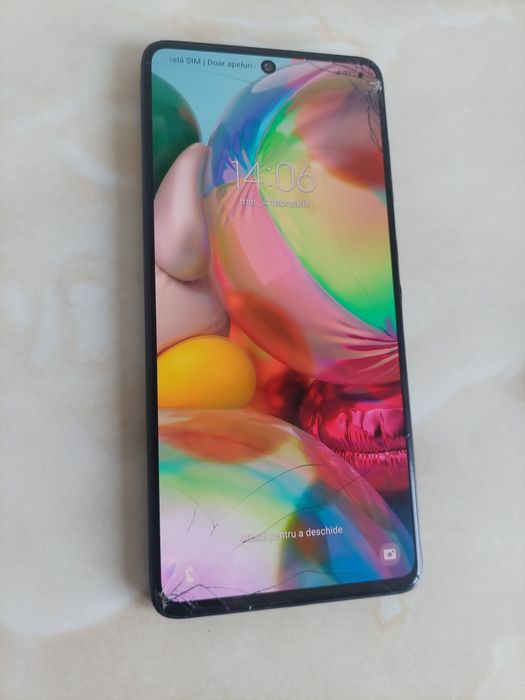 [A71] Vând Samsung Galaxy A71 /cu sticla spartă dar perfect funcțional