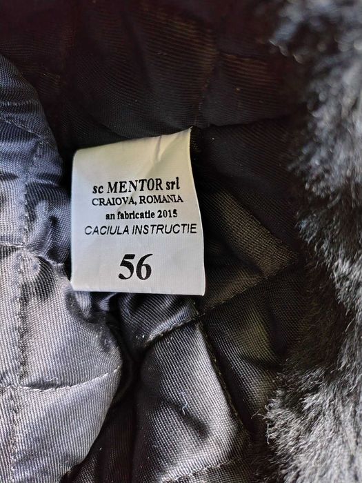 Căciulă ripstop cu blană naturala armata română, Marime 56