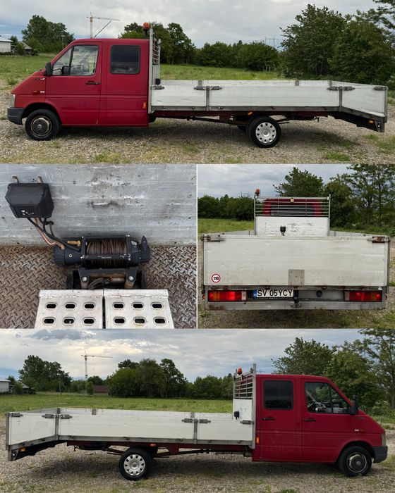 Volkswagen LT46 / AutoPlatformă BA14 / Categoria B / 1999 / 2.8 TDI MAN / 130 CP / 132.000 KM / Cabină & Punte Dublă / 6 Locuri / Troliu / Cale