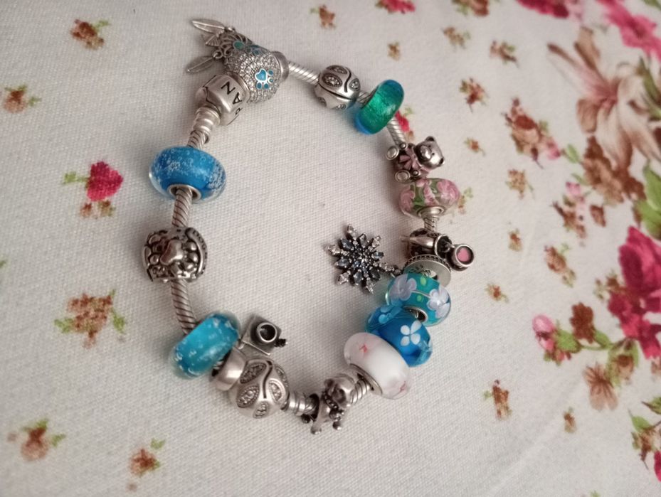 Brățară Pandora Originală Full Charm (17 piese), Argint Masiv S925