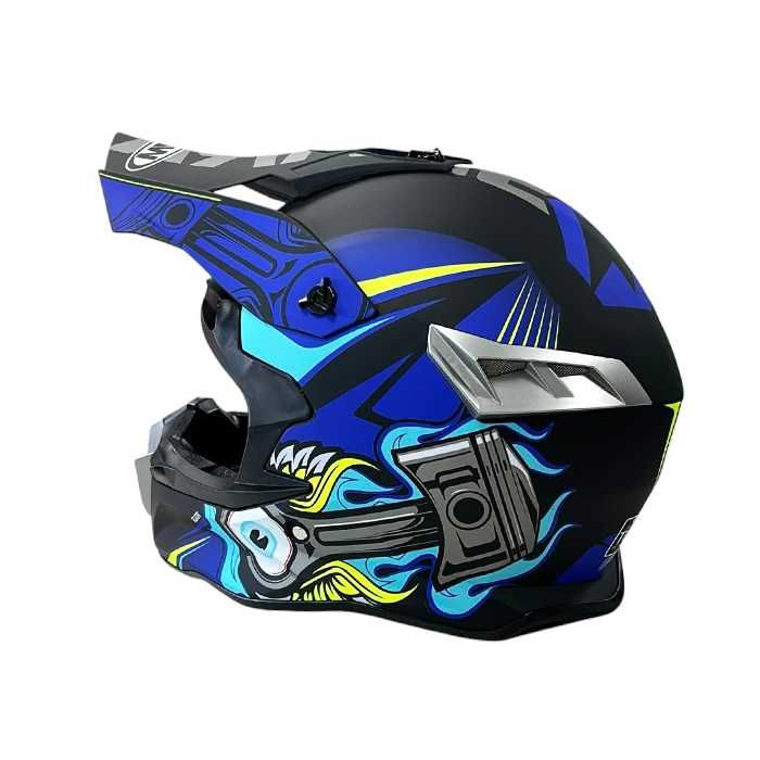 Каска Крос Мотор/Скутер/Бъги/Вело/АТВ три цвята