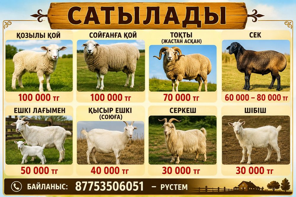Қой тоқты сек ешкі серкеш аралас овцы козла ягнята и.тд общ