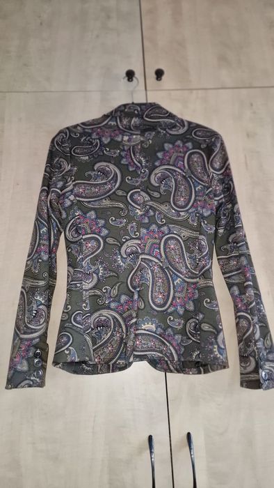 Sacou dama Mango M verde 2 buzunare