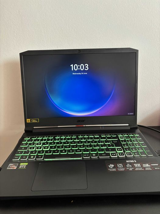 Laptop Gaming Acer Nitro 5 (AN515-45), AMD Ryzen 9 5900HX, 32GB DDR4, RTX 3080 8GB, 2x 1TB SSD M.2