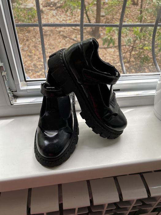 Туфли черные кожанные лаковые