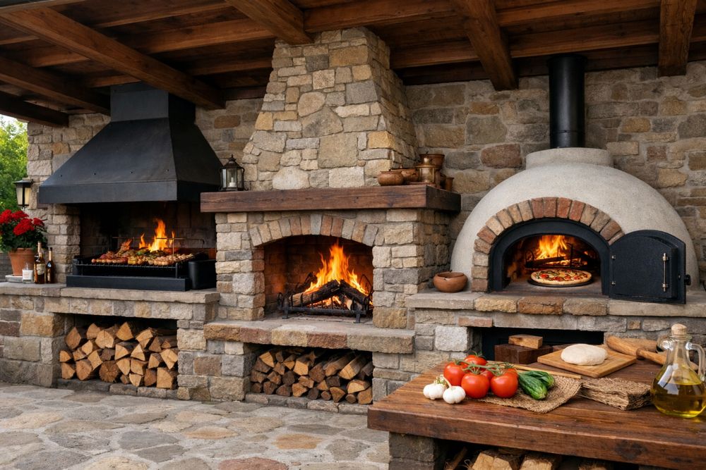 Изработка на барбекюта,камини и пещи