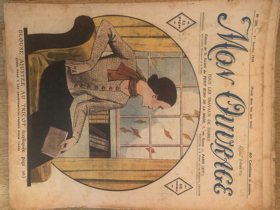 Vand 36 reviste moda frantuzesti "MON OUVRAGE" din anii 1935, 10 ron/buc