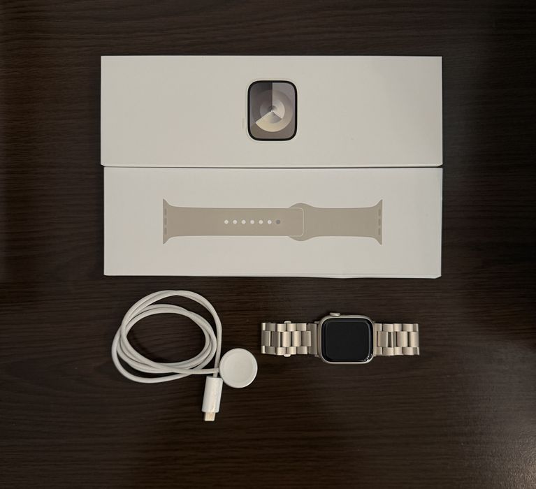 Apple Watch Seria 9, 41mm, GPS+, S/M, Starlight
