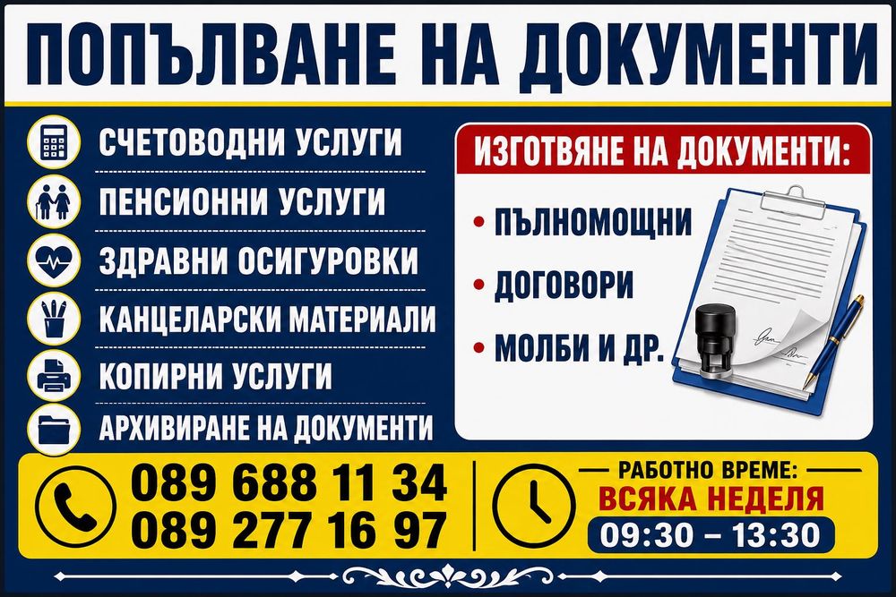 Административни, Счетоводни и Пенсионни услуги