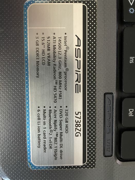 Vand laptop Acer Aspire 5738 ZG