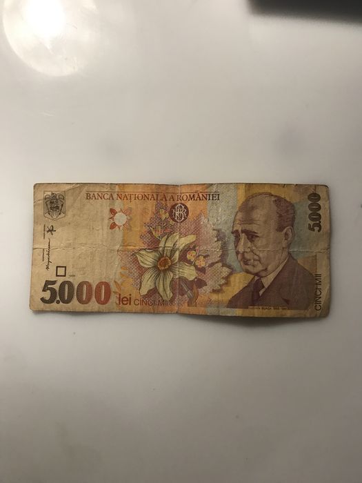 vand bacnota de 5000 de lei (bani vechi)