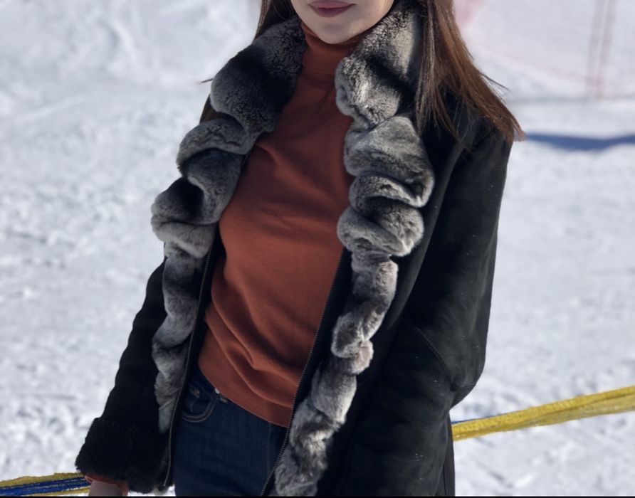 Продам дубленку с шиншилой