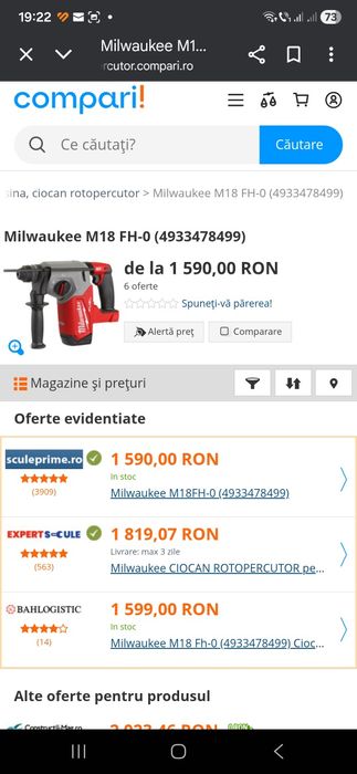 Rotopercutor Milwaukee M18 FH